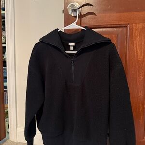 Black Half-Zip Sweater Fleece